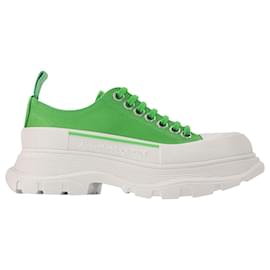 Alexander Mcqueen-Sneakers Tread Slick - Alexander Mcqueen - Verde/Bianco - Pelle-Bianco