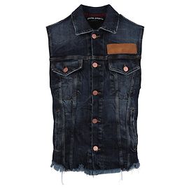 Palm Angels Colete Jeans Azul