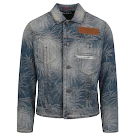 Palm Angels-Palm Angels Palms Denim Jacket-Blue