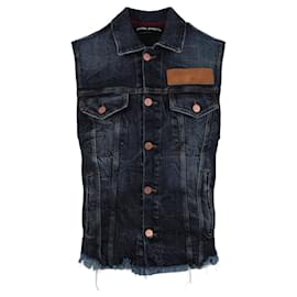 Palm Angels-Palm Angels Denim Vest-Blue