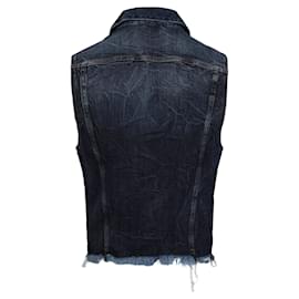 Palm Angels-Palm Angels Denim Vest-Blue