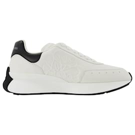 Alexander Mcqueen-Sprint Runner Sneakers - Alexander Mcqueen - White/Black - Leather-White