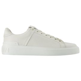 Baskets B Court - Balmain - Blanc - Cuir Blanc