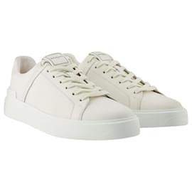 Balmain-B Court Sneakers - Balmain - White - Leather-White