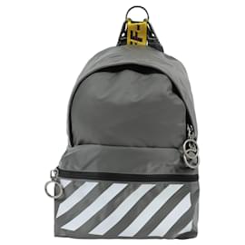 Off White Off-White Arrow Logo Nylon Backpack Grey