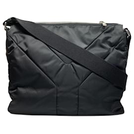 Yves Saint Laurent-yves saint laurent Quilted Nylon Crossbody Bag black-Black