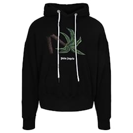 Palm Angels-Palm Angels Broken Palm Pullover Hoodie-Black