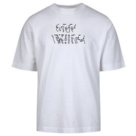 Off White Camiseta com gola redonda bordada off-white Branco