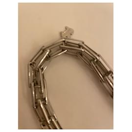 Autre Marque-Hervorragende Agatha-Halskette aus Silberstahl-Silber