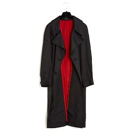 Chanel 80S SEIDENSCHWARZER TRENCHCOAT IN40/42 Schwarz