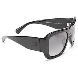 Chanel-CC Oversized Sunglasses-Black