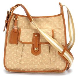 Louis Vuitton Monogram Mini Lin Mary Kate Besace Canvas Crossbody Bag Marrone