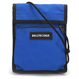 Balenciaga-Nylon Crossbody Bag-Blue