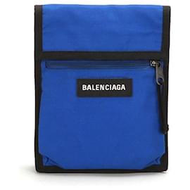 Balenciaga-Nylon Crossbody Bag-Blue