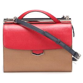 Fendi Bolsa demi jour de couro multicolorida Multicor