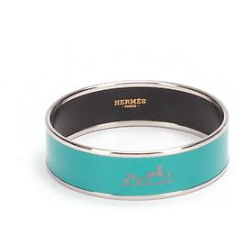 Hermès Bracelet jonc émail Calèche Wilde Vert