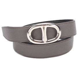 Hermès Gürtel der Chaîne d’Ancre Grau