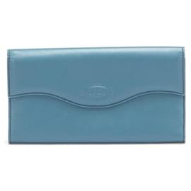 Tod's-Leather Trifold Wallet-Blue
