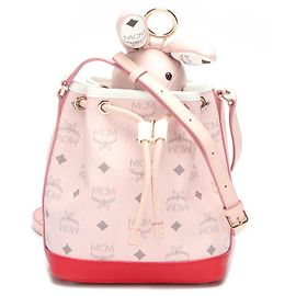 MCM Borsa a secchiello Visetos Bunny Rosa