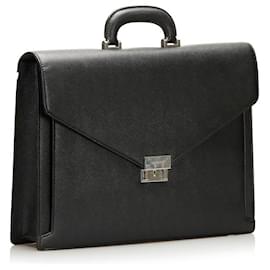 Burberry-Leather Briefcase-Black