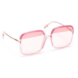 Dior-Übergroße getönte Sonnenbrille-Pink
