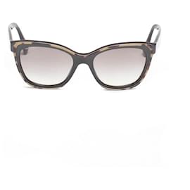 Prada-Übergroße Sonnenbrille mit Farbverlauf-Schwarz