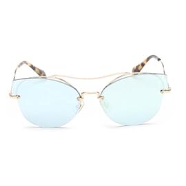 Miu Miu-Verspiegelte Cat-Eye-Sonnenbrille-Golden