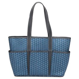 Bolsa tote de lona Moynat Monogram em ótimo estado Azul