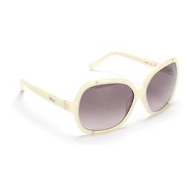 Chloé-Übergroße Sonnenbrille mit Farbverlauf-Weiß