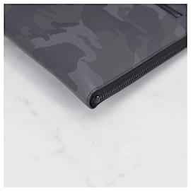 Yves Saint Laurent-Camouflage Clutch Bag-Black