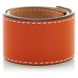 Loewe Pulseira de couro em relevo Laranja