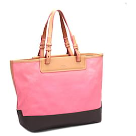 Bally-Canvas-Einkaufstasche-Pink