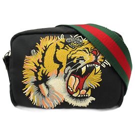 Gucci Canvas Web upperr Waist Bag Black