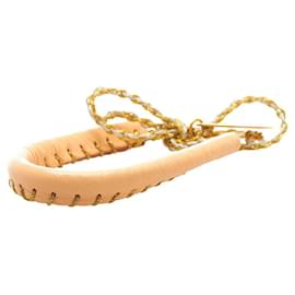 Fendi-Selleria Leather Wrap Bracelet-Pink