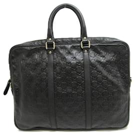 Gucci-Guccissima Leather Briefcase-Black