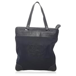 Burberry-Nylon Canvas Tote Bag-Black