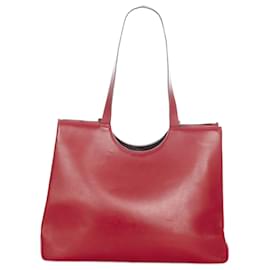 Céline-Leather Tote Bag-Red