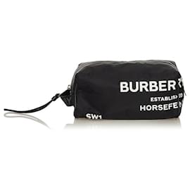 Burberry-Horseferry Printed Nylon Pouch-Black