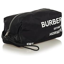Burberry-Horseferry Printed Nylon Pouch-Black