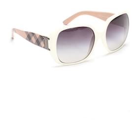 Burberry-Übergroße Sonnenbrille mit Farbverlauf-Weiß