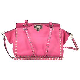 Valentino Borsa tote Rockstud in pelle Rosa
