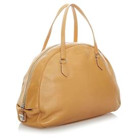 Prada-Leather Dome Handbag BN1010-Yellow
