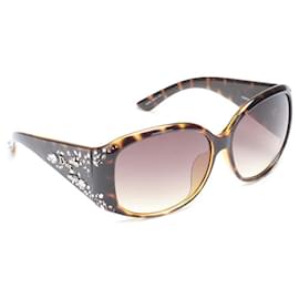 Dior-Óculos de sol coloridos grandes 086HA-Marrom