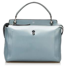 Fendi-Leather Dotcom Bag-Blue