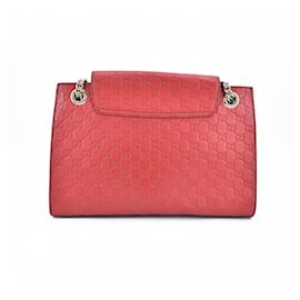 Gucci-Large GG Signature Emily Chain Shoulder Bag-Red