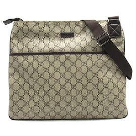 Gucci Sac messager plat Suprême GG 141198 Marron