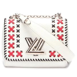 Louis Vuitton-Louis Vuitton Epi Embroidered Twist PM Leather Crossbody Bag in Very Good Condition-White