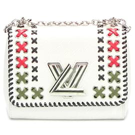 Louis Vuitton-Louis Vuitton Epi Embroidered Twist PM Leather Crossbody Bag in Very Good Condition-White