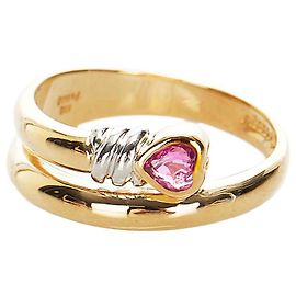 Burberry Ruby Diamond Twist Ring Golden