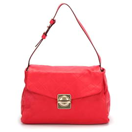 Marc Jacobs-Circle in Square Leather Shoulder Bag-Red